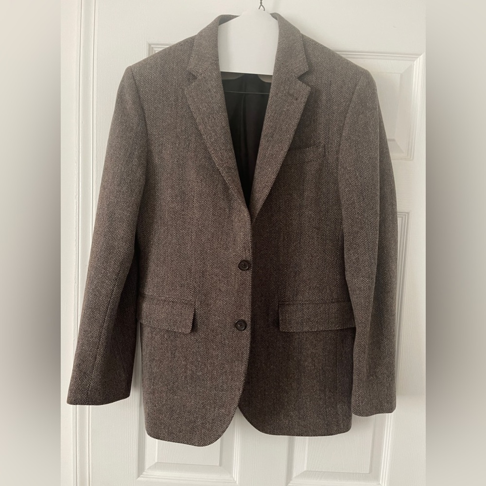 Club Monaco Herringbone Tweed Jacket